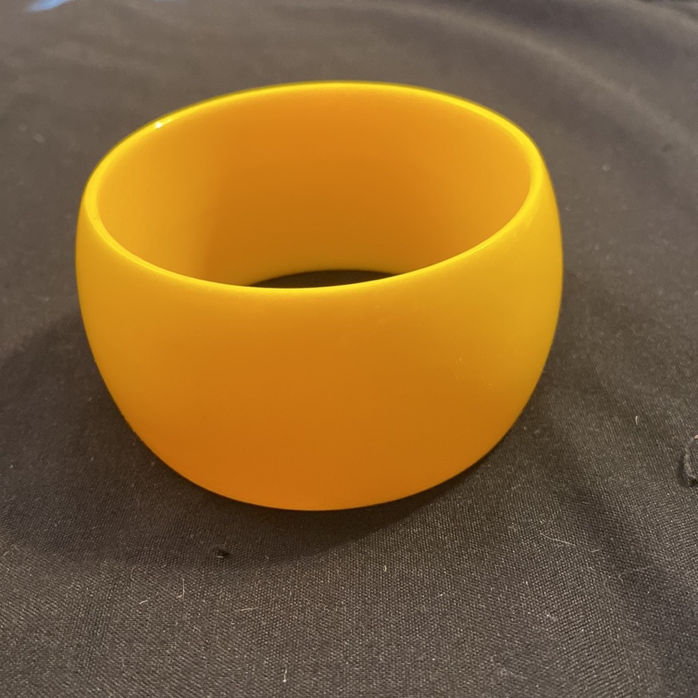 Thick Canary Yellow Bangle